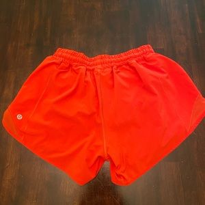 Lululemon orangish red shorts